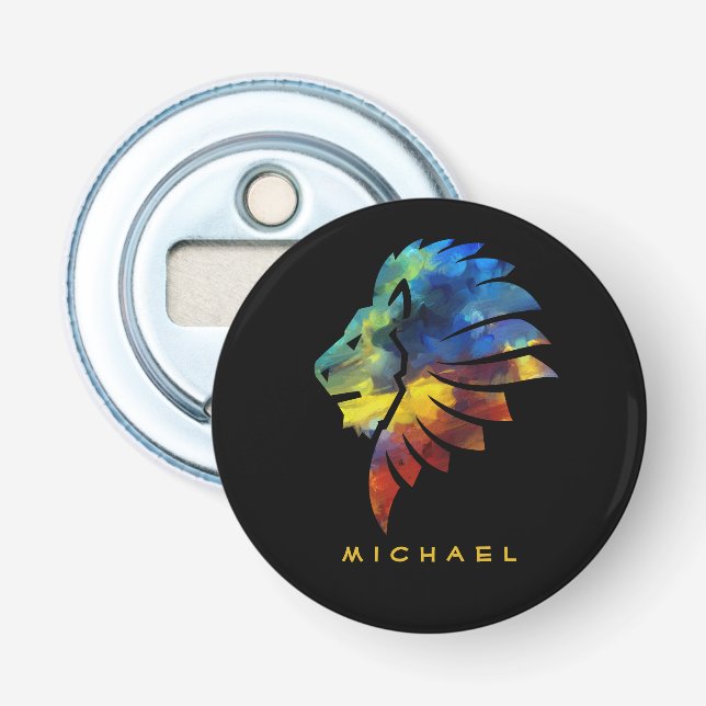 König des Dschungellililionenbodens Flaschenöffner (Vorderseite)