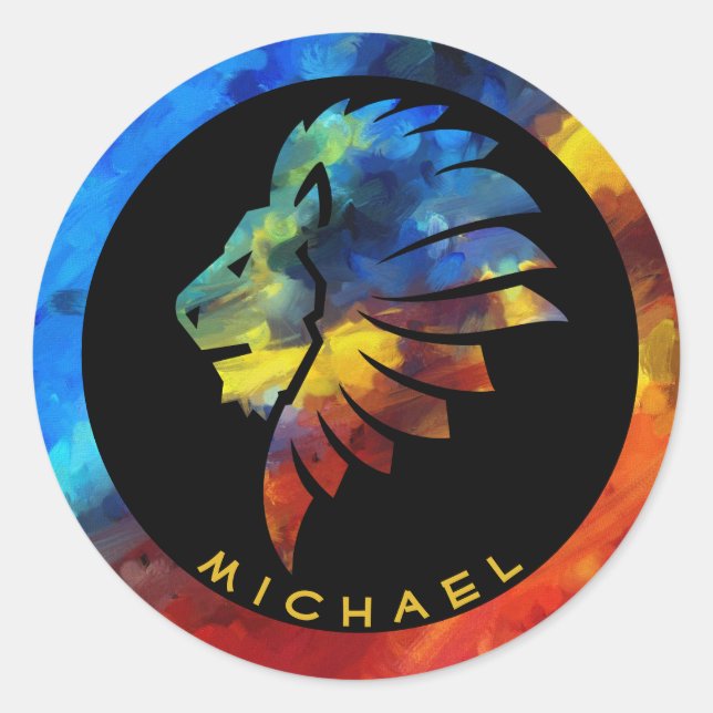 König des Dschungellililionenbodens Runder Aufkleber (Vorderseite)