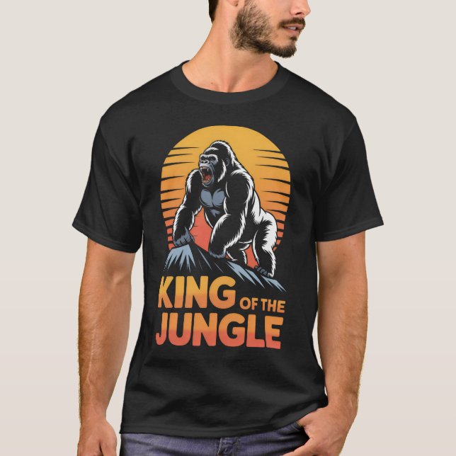 König des Dschungels - Gorilla T-Shirt (Vorderseite)