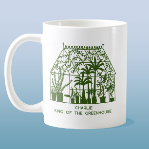 König des Gewächshauses Personalisiertes Gärtnern Kaffeetasse