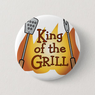 König des Grill-Knopf-Abzeichens Button