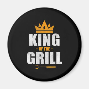 König des Grillchefs Geschenk für Grill- und BBQ Magnet