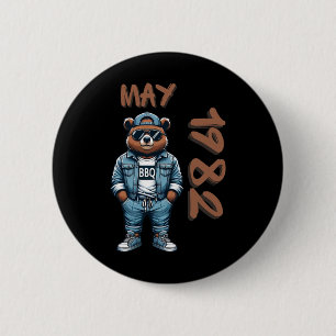 König des Grillmeisters Bär BBQ Liebhaber Vatertag Button