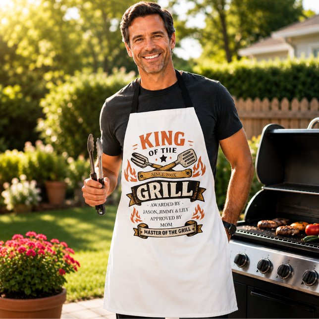 König des Grills BBQ Dad Vater-Tag Schürze (Von Creator hochgeladen)