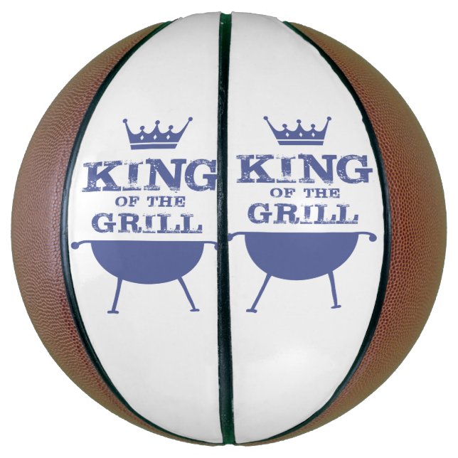 König des Grills, blau Basketball (Vertikal)