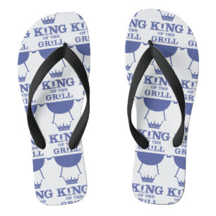 König des Grills, blau Flip Flops