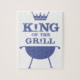 König des Grills, blau Puzzle