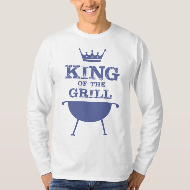 König des Grills, blau T-Shirt (Vorderseite)