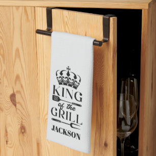 König des Grills Geschirrtuch