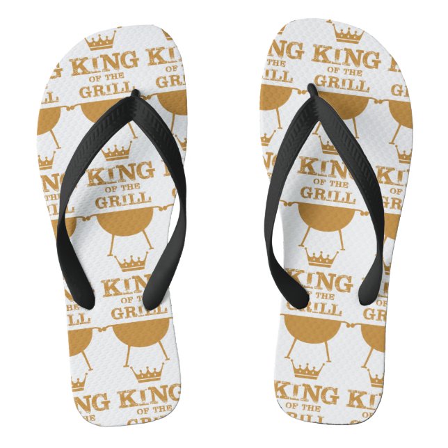 König des Grills, Gold Flip Flops (Fußbett)
