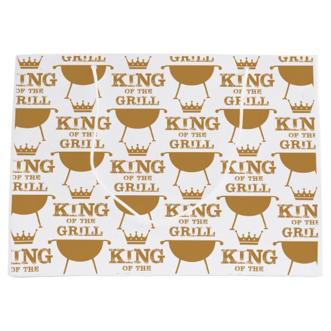 König des Grills, Gold Große Geschenktüte (Vorderseite)