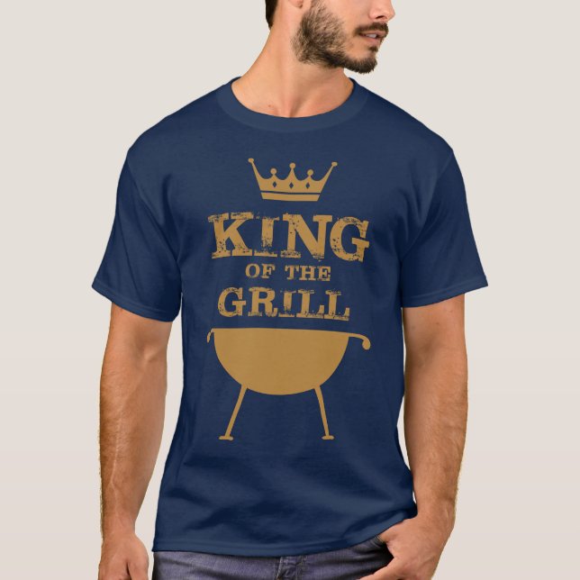 König des Grills, Gold T-Shirt (Vorderseite)