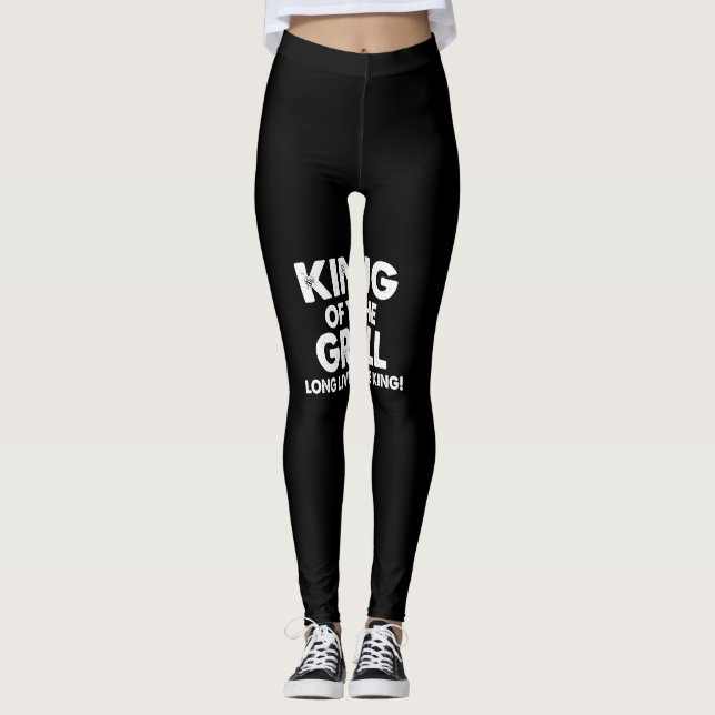 König des Grills lang lebe der König Leggings (Vorderseite)