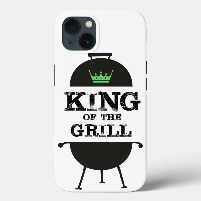 König des Grills, schwarz-grüne Krone Case-Mate iPhone Hülle (Rückseite)