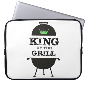König des Grills, schwarz-grüne Krone Laptopschutzhülle