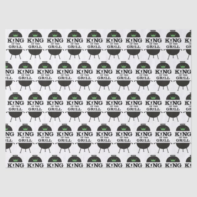 König des Grills, schwarz-grüne Krone Seidenpapier (Vorderseite)