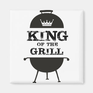 König Des Grills, Schwarz Weiße Krone Magnet