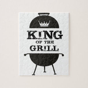 König Des Grills, Schwarz Weiße Krone Puzzle