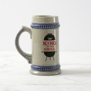 König Des Grills, Schwarz Weiße Krone Rot Bierglas