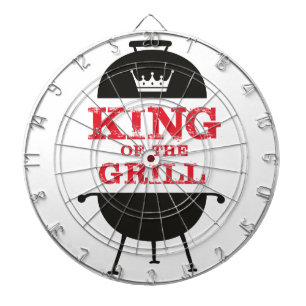 König Des Grills, Schwarz Weiße Krone Rot Dartscheibe