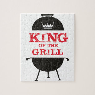 König Des Grills, Schwarz Weiße Krone Rot Puzzle