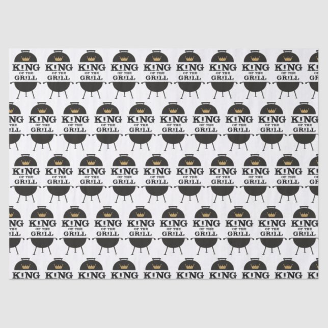 König des Grills, schwarze Goldkrone Seidenpapier (Vorderseite)