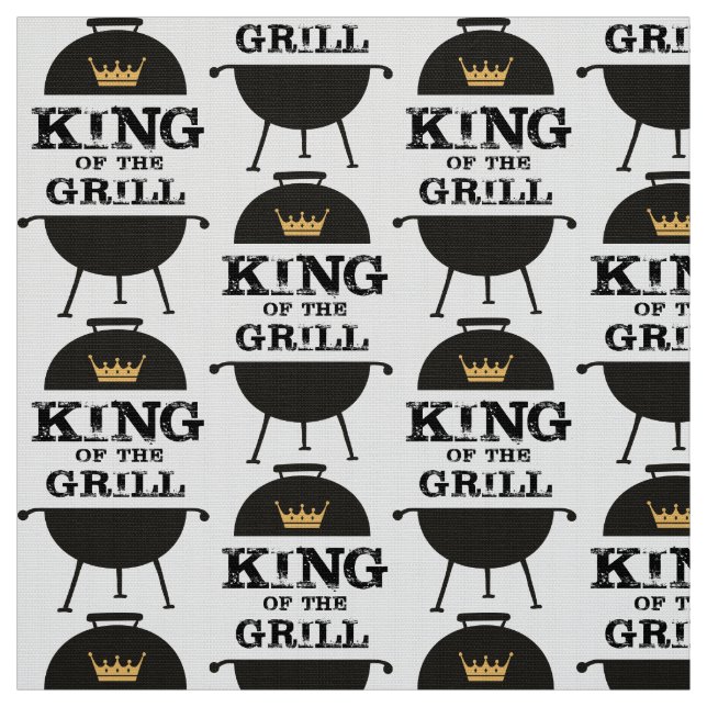 König des Grills, schwarze Goldkrone Stoff (Muster)
