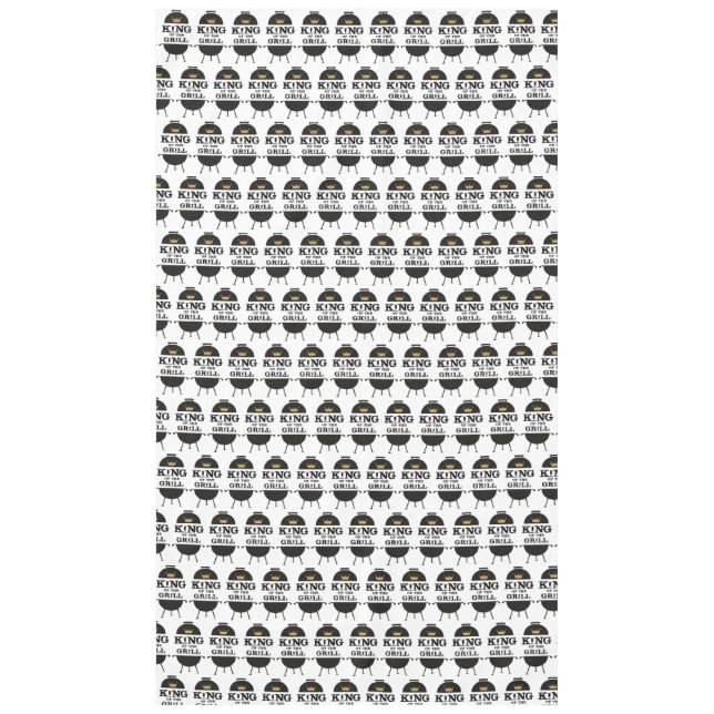 König des Grills, schwarze Goldkrone Tischdecke (Vorderseite)