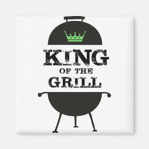 König Des Grills, Schwarze Grüne Krone Magnet