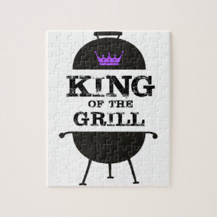 König Des Grills, Schwarze Violette Krone Puzzle
