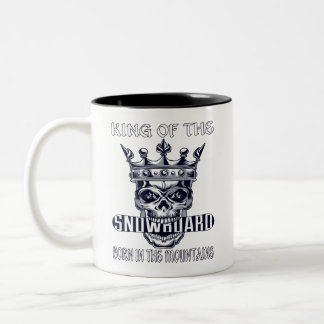 König des in den Bergen Geborenen Snowboards Zweifarbige Tasse