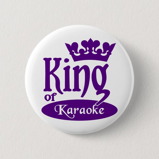 König des Karaokeknopfes Button (Vorderseite)