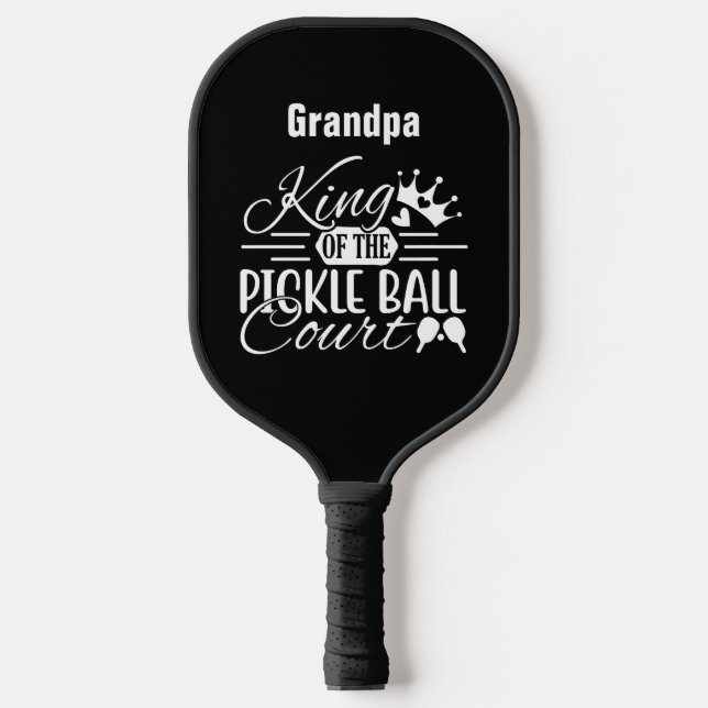 König des Pickleball Court Großeltern Name Pickleball Schläger (Vorderseite)