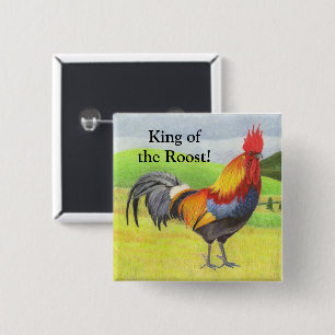 König des Roost-Roosters Button