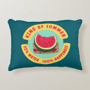 König des Sommers Saftige Wassermelone Dekokissen