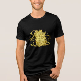 König des Stils Luxus-Gold Herren T-Shirt Tri-Blend Shirt