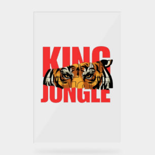 König Dschungel – Wildes Tiger-Power-Design Acrylschild