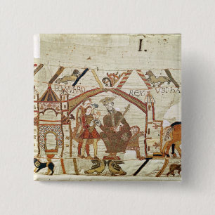 König Edward, der dem Grafen seine Anweisungen Button