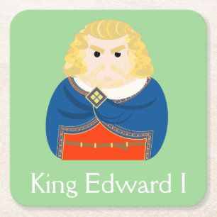 König Edward I. von England Rechteckiger Pappuntersetzer