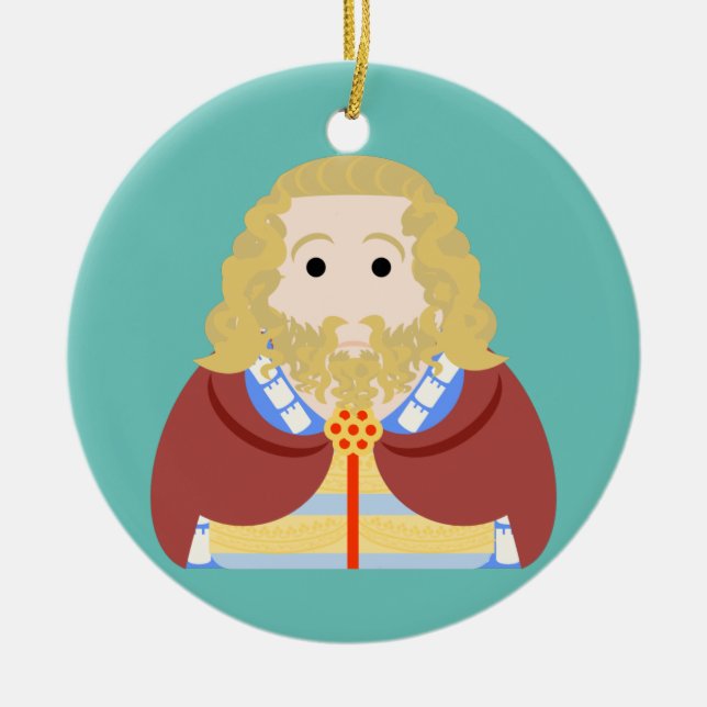 König Edward II. von England Keramik Ornament (Vorne)