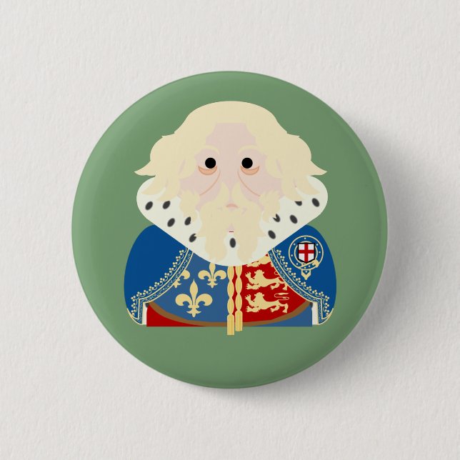 König Edward III von England Button (Vorderseite)