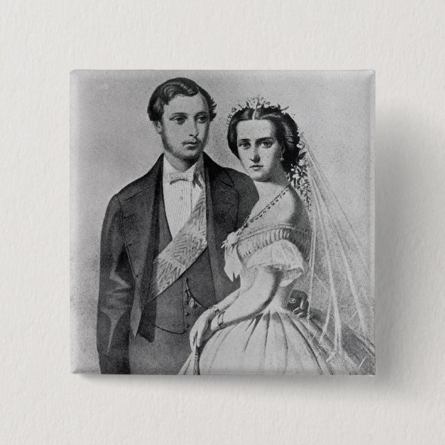 König Edward und Königin Alexandra Button (Vorderseite)
