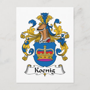 König Familienwappen Postkarte