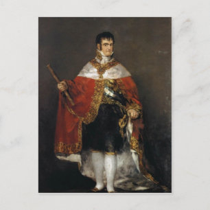 König Ferdinand VII von Spanien in seinen Roben de Postkarte