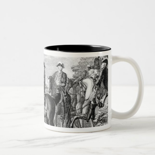 König Frederick II von Preußen wiederholend Zweifarbige Tasse (Rechts)
