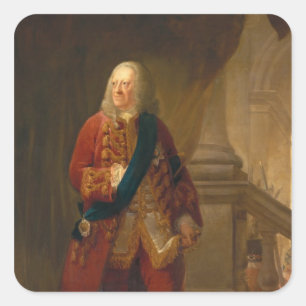 König George II, 1759 Quadratischer Aufkleber