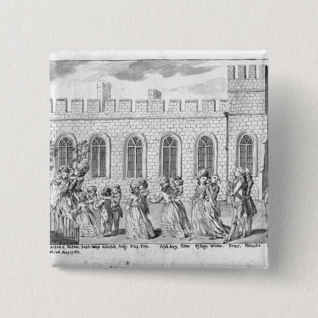 König George III und Königin Charlotte Button (Vorderseite)
