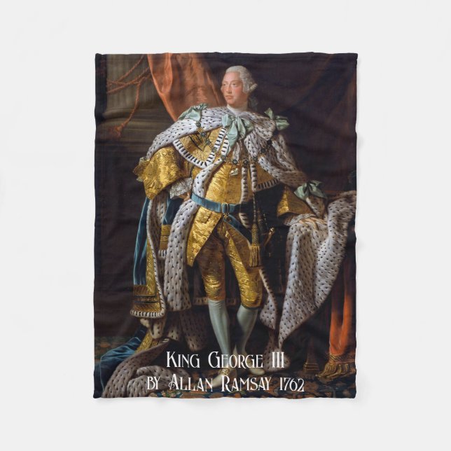 König George III von Allan Ramsay 1762 Fleecedecke (Vorderseite)