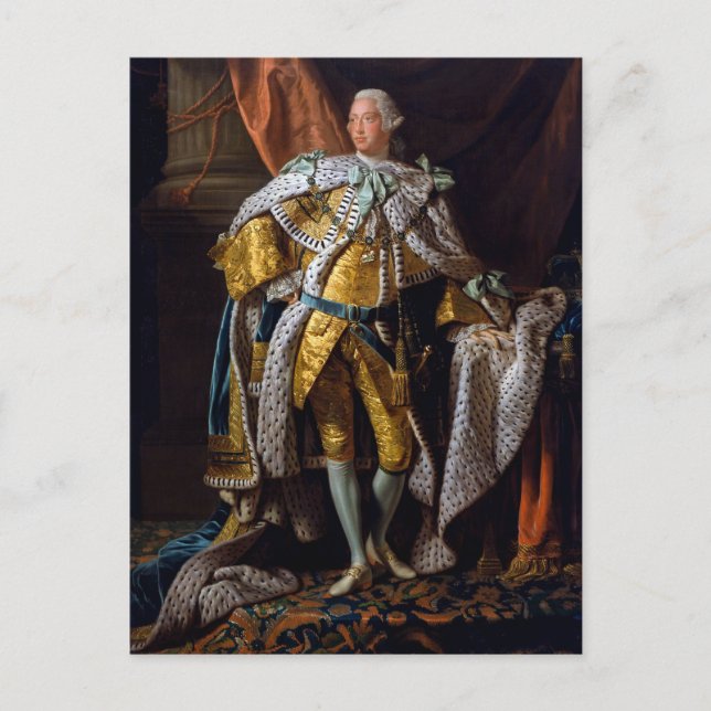 König George III von Allan Ramsay 1762 Postkarte (Vorderseite)