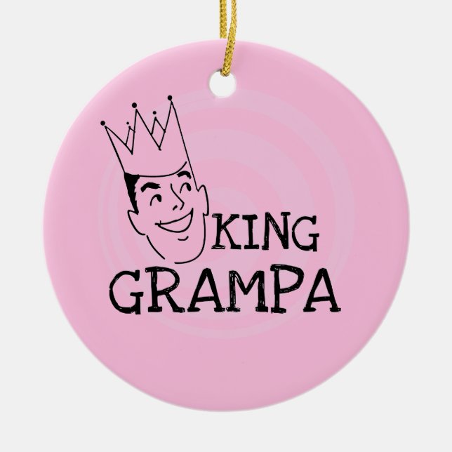 König Grampa T-shirts und Geschenke Keramikornament (Vorne)